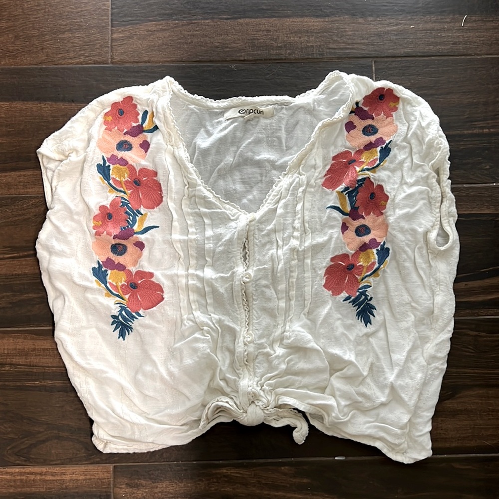 Rip curl embroidered shirt